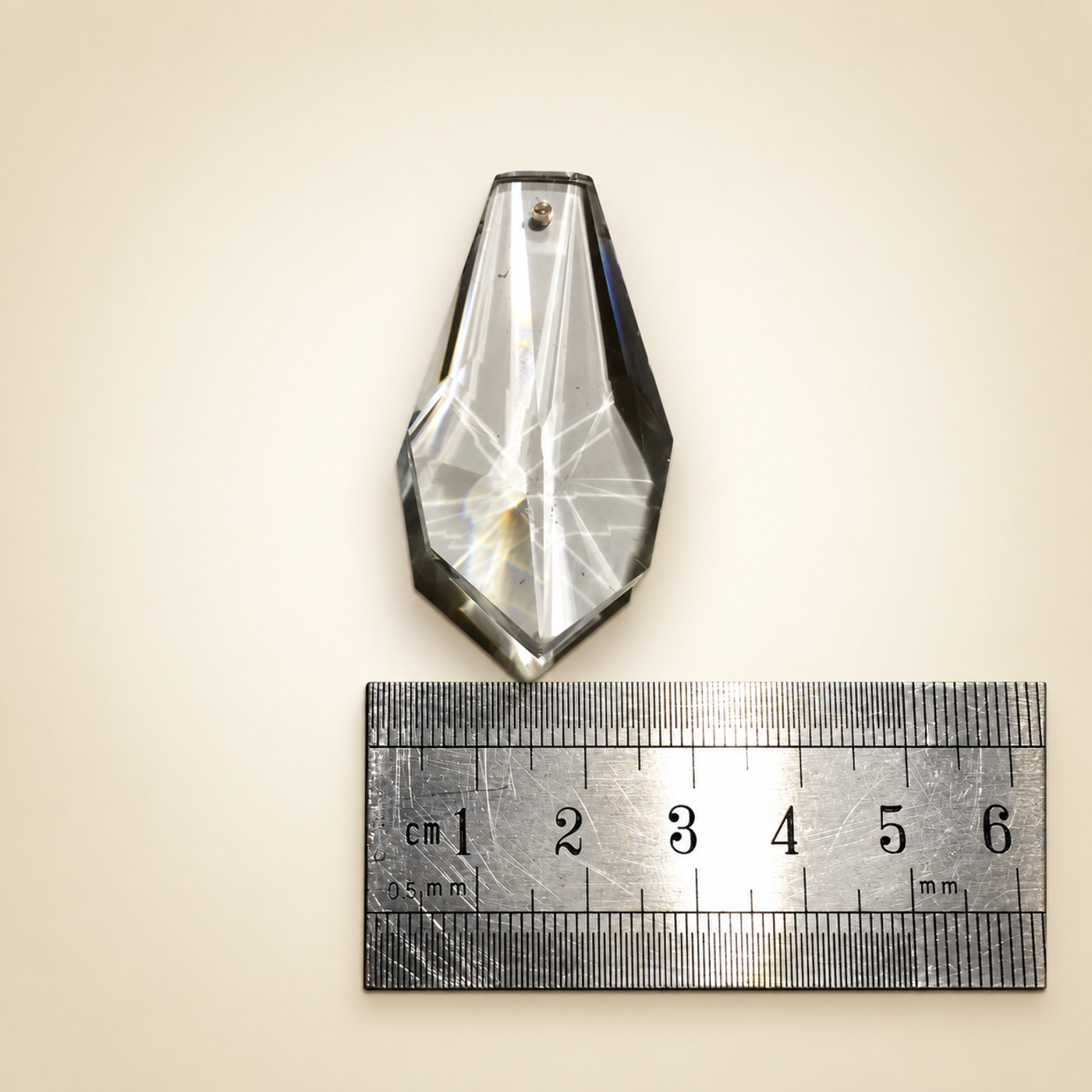 Pointed Glass Chandelier Pendant — A21 — Angle 1
